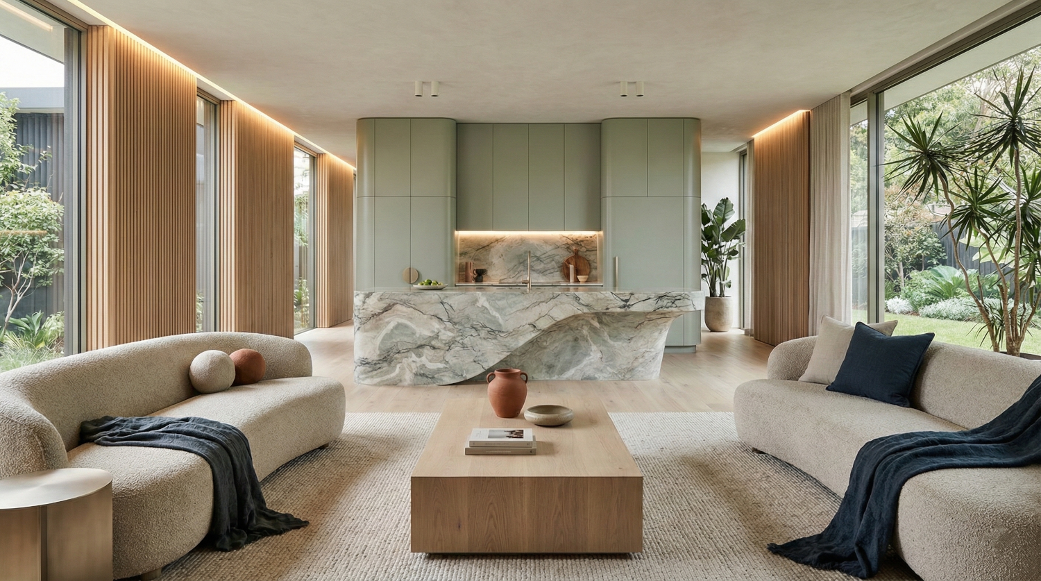 Tendências de Design de Interiores para 2026: O Luxo da Exclusividade e o Bem-Estar Orgânico